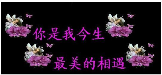 爱你,一心一意;爱你,一生一世;遇见你,是我今生最美的缘