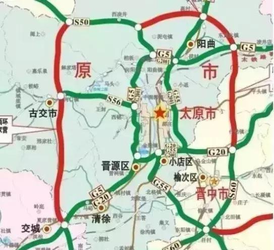 太原新四环分布图来了!快看看你家住几环?