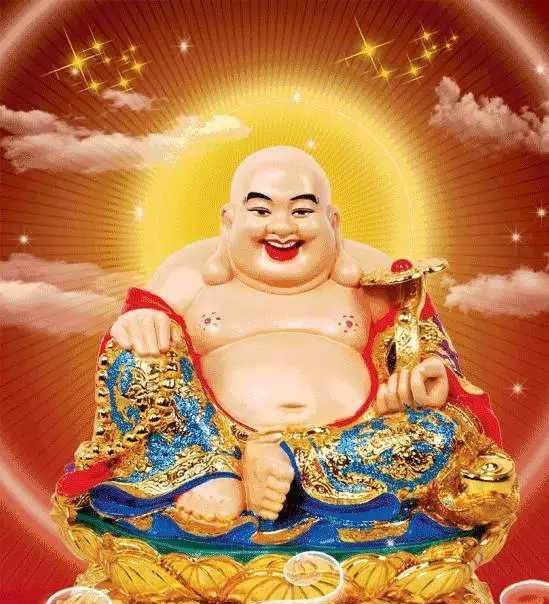 弥勒佛送财运赐福报!一笑身体好,二笑财运来,三笑福报满!