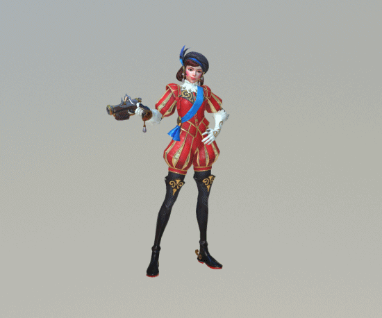 守望先锋官博转发玩家自制dva超炫皮肤玩家有戏