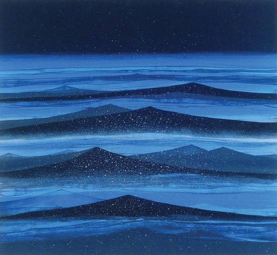 蓝来自日本当代艺术家千住博1958