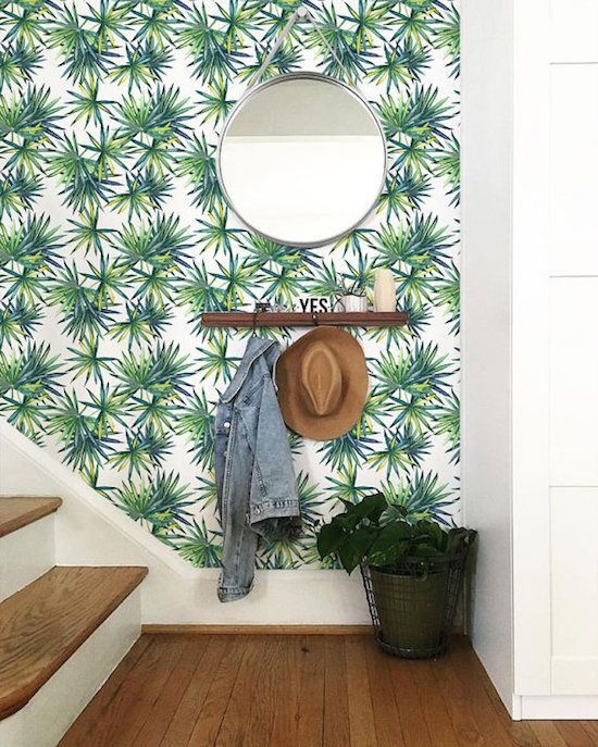 墙面设计/ 植物印花图案