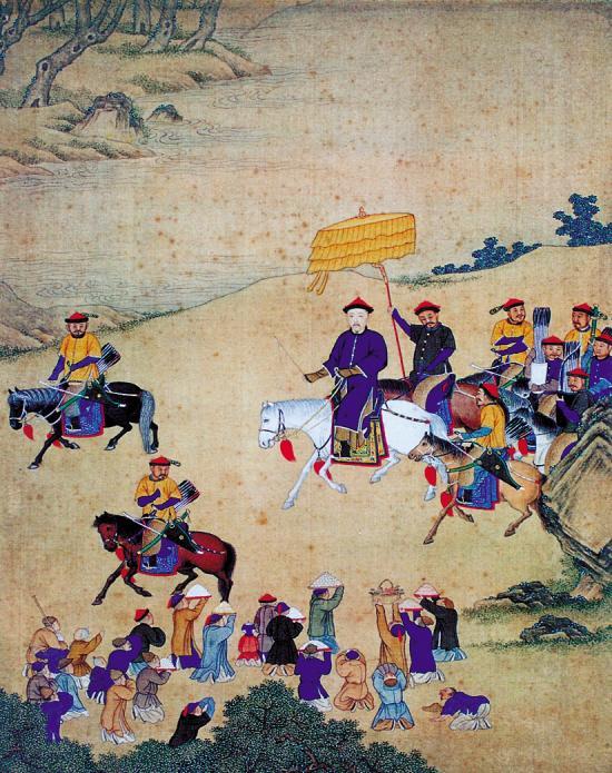 行至江苏,浙江,览遍大江南北的名胜古迹;四次出巡塞外,驻跸多罗诺尔