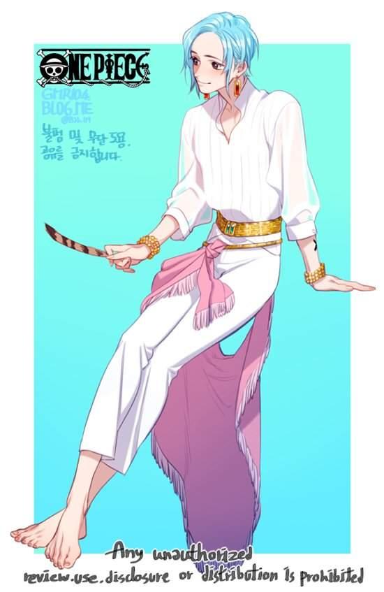 韩国画师笔下的海贼王女角色性转版,罗宾哥哥好帅啊!