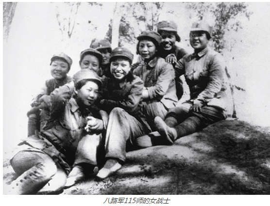 褪色老照片真实的八路军女战士