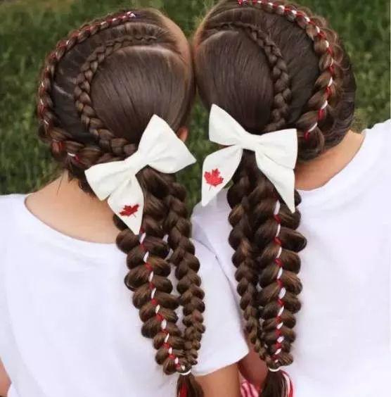 30款丝带麻花辫编织出小萌妞的超美发型