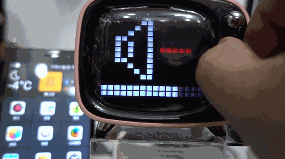 真实的音量旋钮效果,可以随心控制tivoo像素音箱的音量.