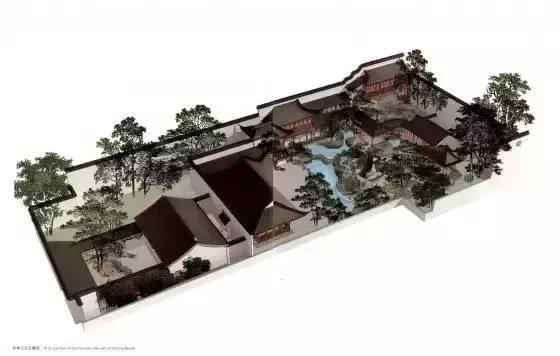 环秀山庄鸟瞰图留园鸟瞰图耦园东园鸟瞰图退思园全景图怡园鸟瞰图艺圃