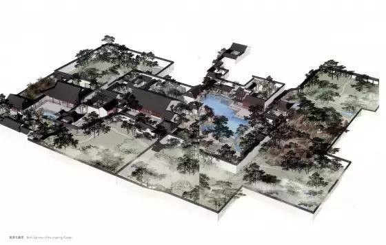 环秀山庄鸟瞰图留园鸟瞰图耦园东园鸟瞰图退思园全景图怡园鸟瞰图艺圃