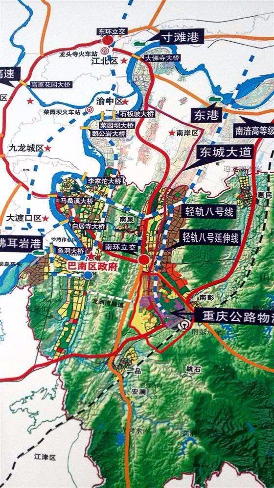 重庆三纵线规划详细图图片