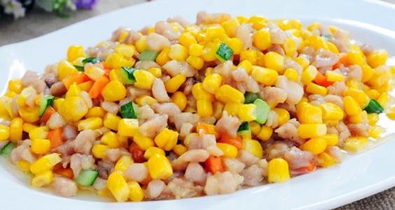 玉米炒鸡丁