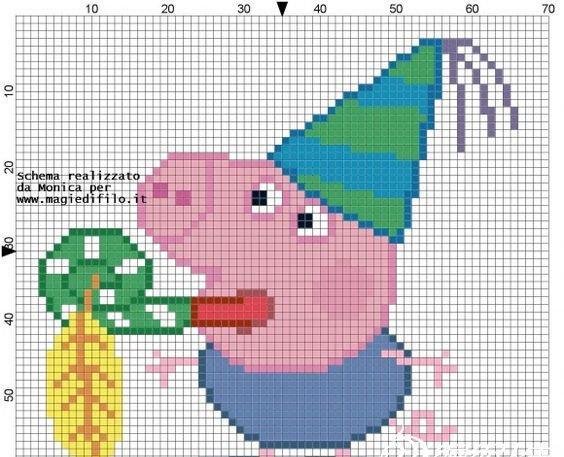 让小猪佩奇跳到宝宝毛衣上,宝宝毛衣图案之小猪佩奇