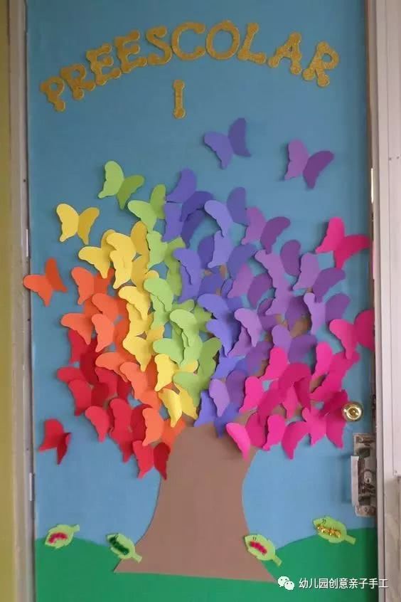 开学环创│幼儿园门口装饰充满阳光的春天气息