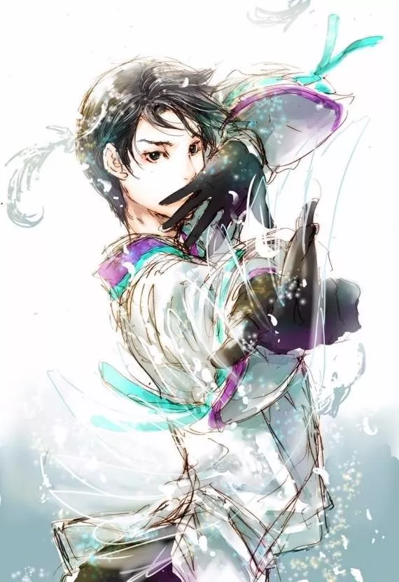 日本花样滑冰选手羽生结弦插画冰上王子帅爆了