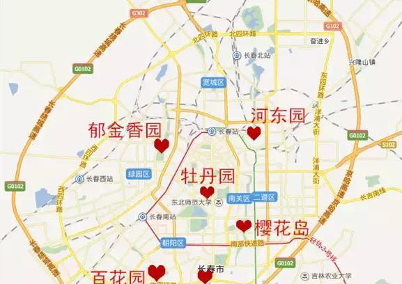 梨花园,河东园,樱花岛,郁金香园,百花园,长春就是大花园!