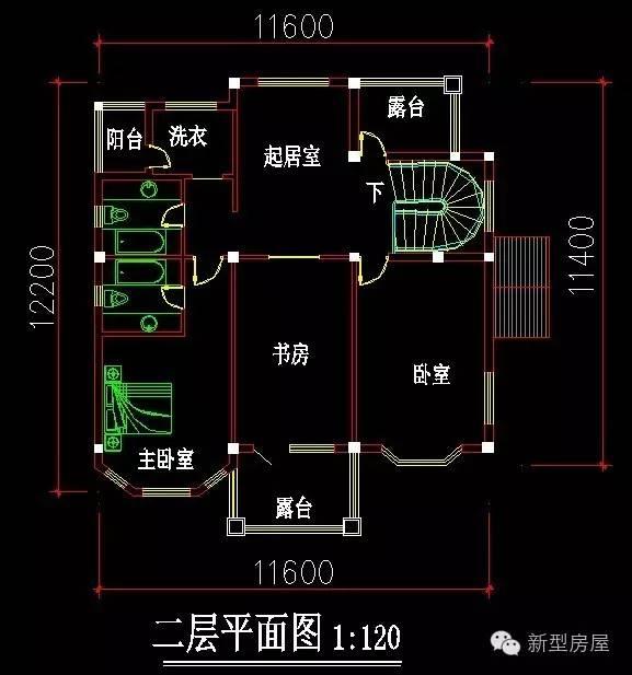 13x13米绝美2层欧式别墅,最亮点是旋转楼梯,20万建好!