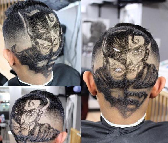 在头上搞雕刻艺术,还把超级英雄纹在头上真够绝了!