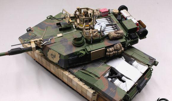 美国—m1a1/a2 tusk主战坦克内构版模型