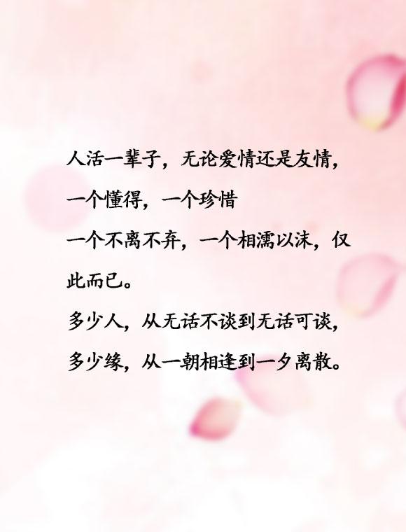 人在情在,人走茶就凉 人与人之间,全靠一颗心