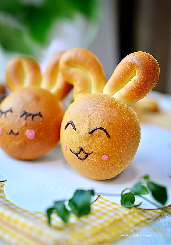给宝贝做个萌哒哒的面包吧 造型可爱还超级好吃--萌兔面包
