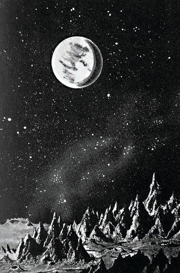 月亮手机壁纸 黑白图片
