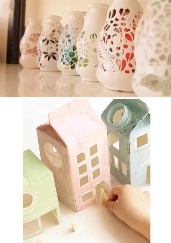 酸奶盒别扔,简单几步就变宝!收纳养花摆设都可以,超级实用!