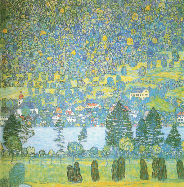 the shores of attersee"gustav klimt            在克利姆特的"