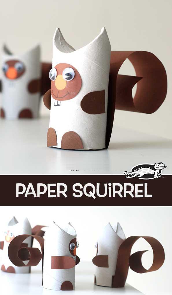 纸卷创意手工,废旧纸卷变身可爱的小动物啦