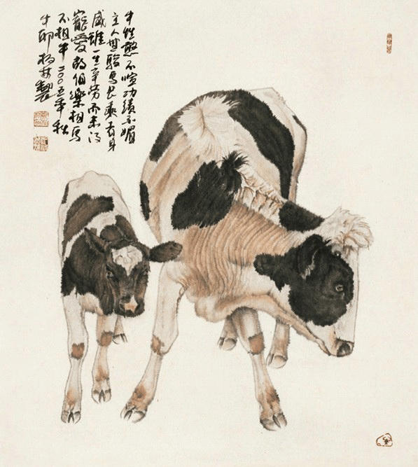 俯首甘为只画牛郑柏林作品
