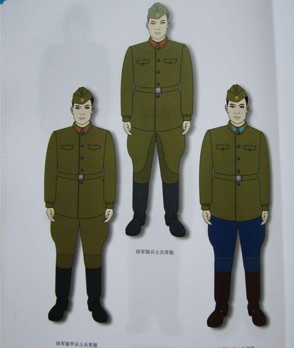 (和55式军服一起装备部队的船形帽)(装备船形帽的中国人民解放军)