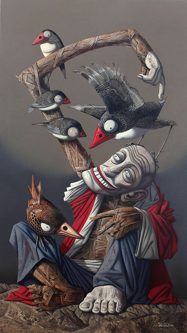 请仔细放大欣赏,大师陈流"祖传"艺术细胞,画出来的画就是独特|云南|陈