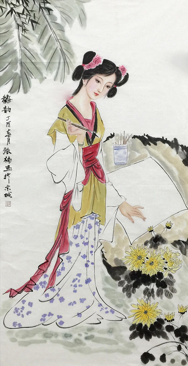 作品欣赏张楠出自书香门第,父亲是闻名乡里的雕刻艺人,受其影响幼时