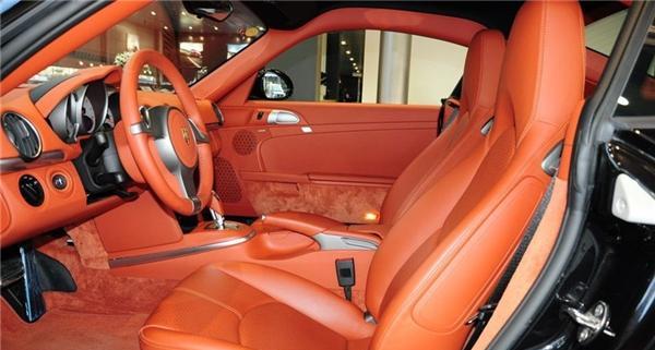 极其扎眼的保时捷cayman橘色内饰改装