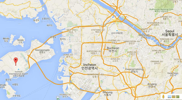 韩国仁川地图位置图片