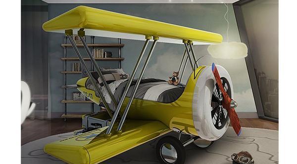 99%h孩子喜欢的螺旋桨飞机儿童床