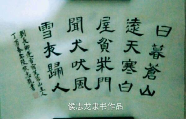 侯志龙书法作品赏析