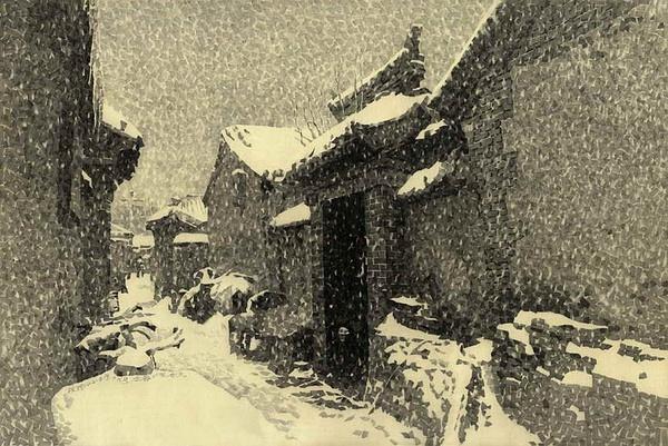 老北京胡同的铅笔画,太美了!