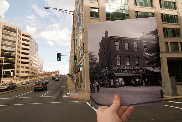 历史新旧老照片对比:回望过去,岁月是一个神偷!