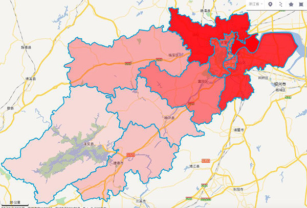 西湖区,滨江区,拱墅区,下城区,富阳区,上城区,临安区,桐庐市,建德市