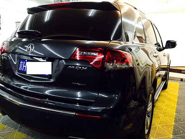 讴歌mdx火萃岩灰钻石镀晶施工案例分享