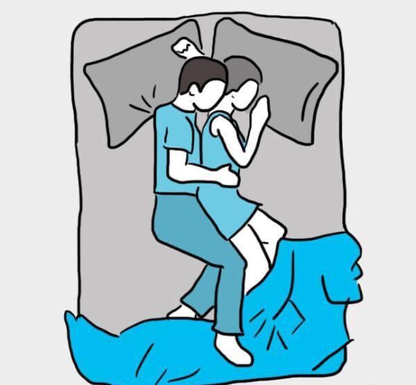 第一种阶段, 拥抱阶段   这是情侣之间睡觉最常睡觉的方式就是男人在