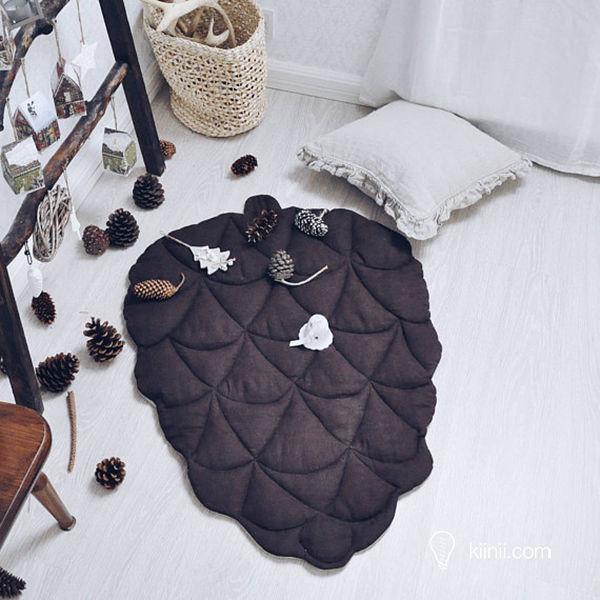 或许是手工界的下一个网红:叶子造型的衍缝布艺地垫