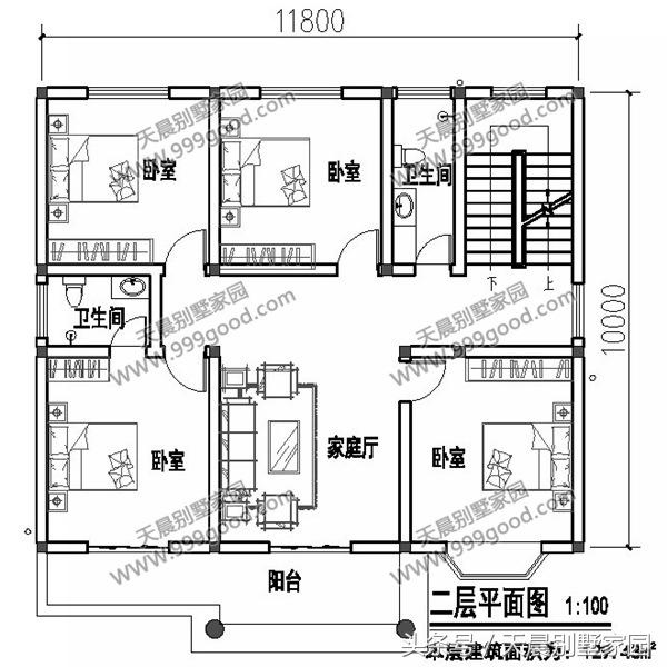 12x11米农村2层别墅25万建成实用接地气成为村里建房风向标