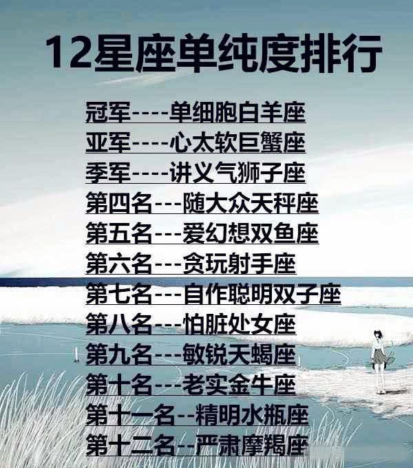 12星座对婚姻的看法,最容易搞暧昧的星座排行,单纯度排行榜!