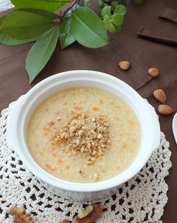 寒冬来碗小米粥搭配核桃味更好