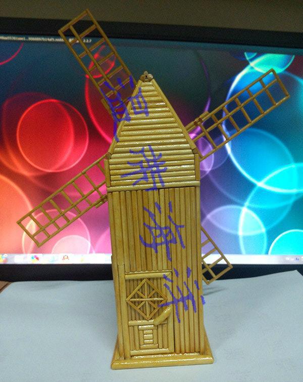 手工 小风车,转啊转|风车|竹签|底座_新浪网