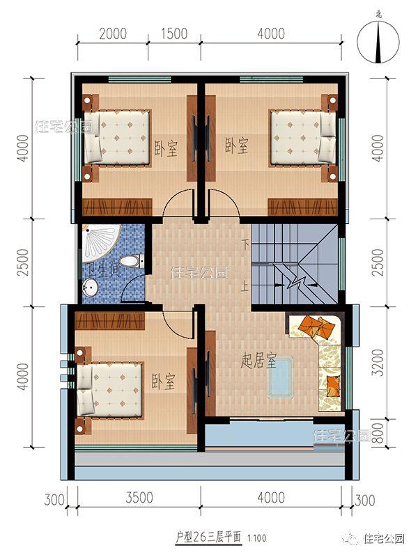 3套小戶型農村別墅7米麵寬也能建豪宅3層25萬就能建好