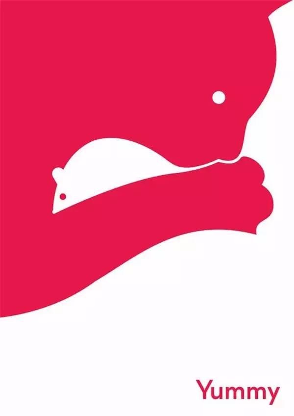 第二眼的深意正负形创意海报设计