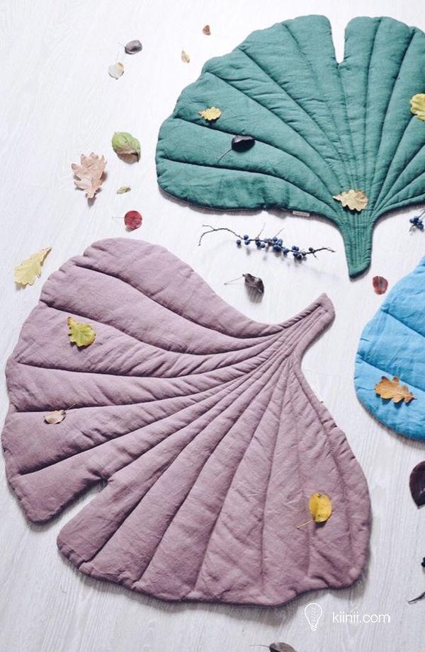 或许是手工界的下一个网红:叶子造型的衍缝布艺地垫