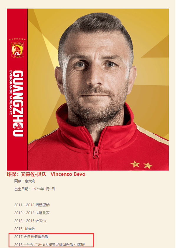 继卡纳瓦罗弟弟后, 广州恒大教练组再迎来一位